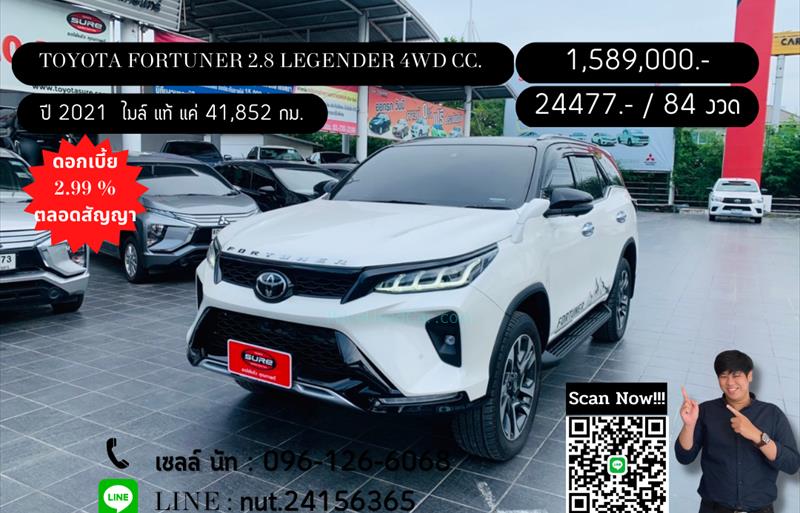 รถ SUV มือสอง  TOYOTA FORTUNER 2.8 V 4WD รถปี2021