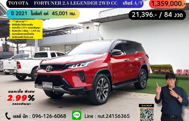 รถ SUV มือสอง  TOYOTA FORTUNER 2.4 V รถปี2021