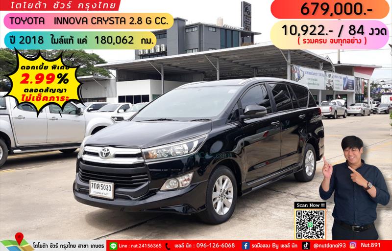 รถตู้มือสอง TOYOTA INNOVA รถปี 2018